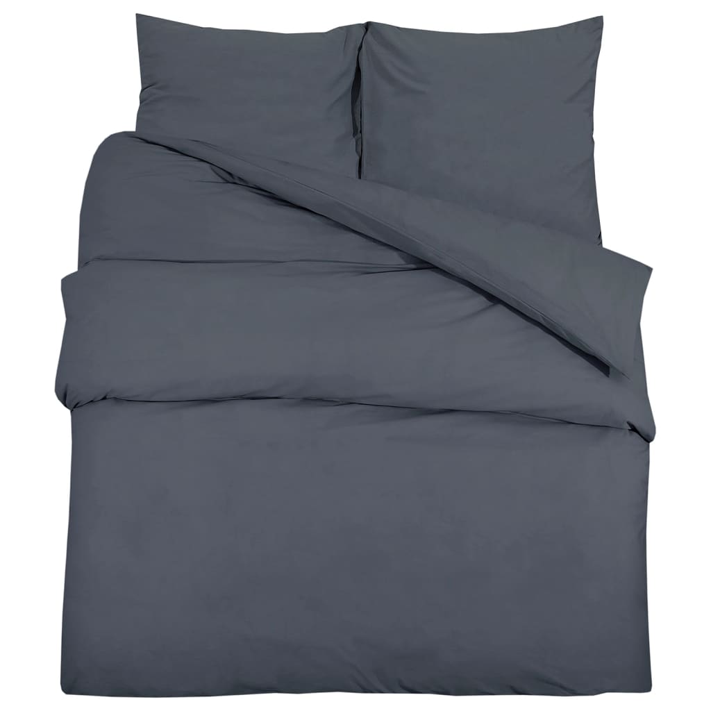 Ensemble de housse de couette Anthracite 200x220 cm Coton - 2