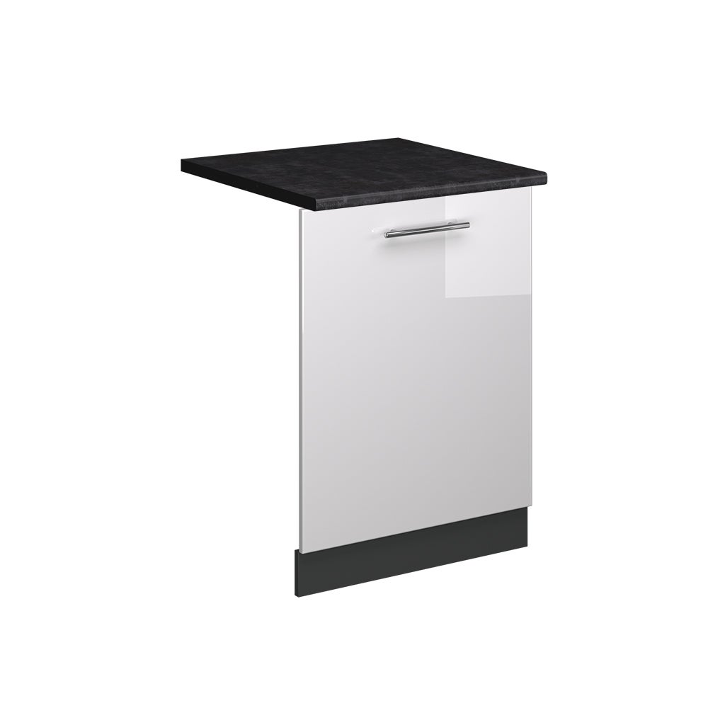 Vicco Panel przedni zmywarki Fame-Line, Biały wysoki połysk, 60 cm , BP Antracyt