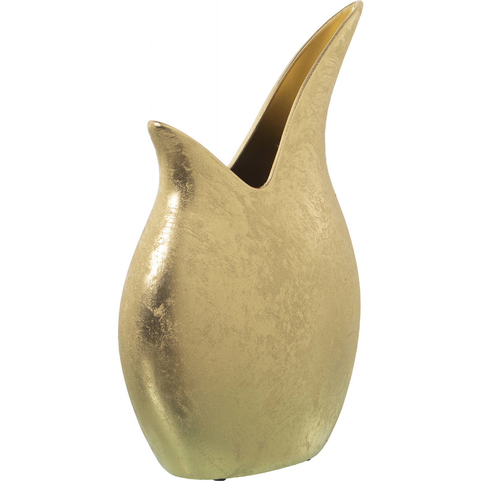 Vase élégance céramique dorée pour intérieur chic 26 x 10 x 35 cm Doré lumineux et texturé - 3