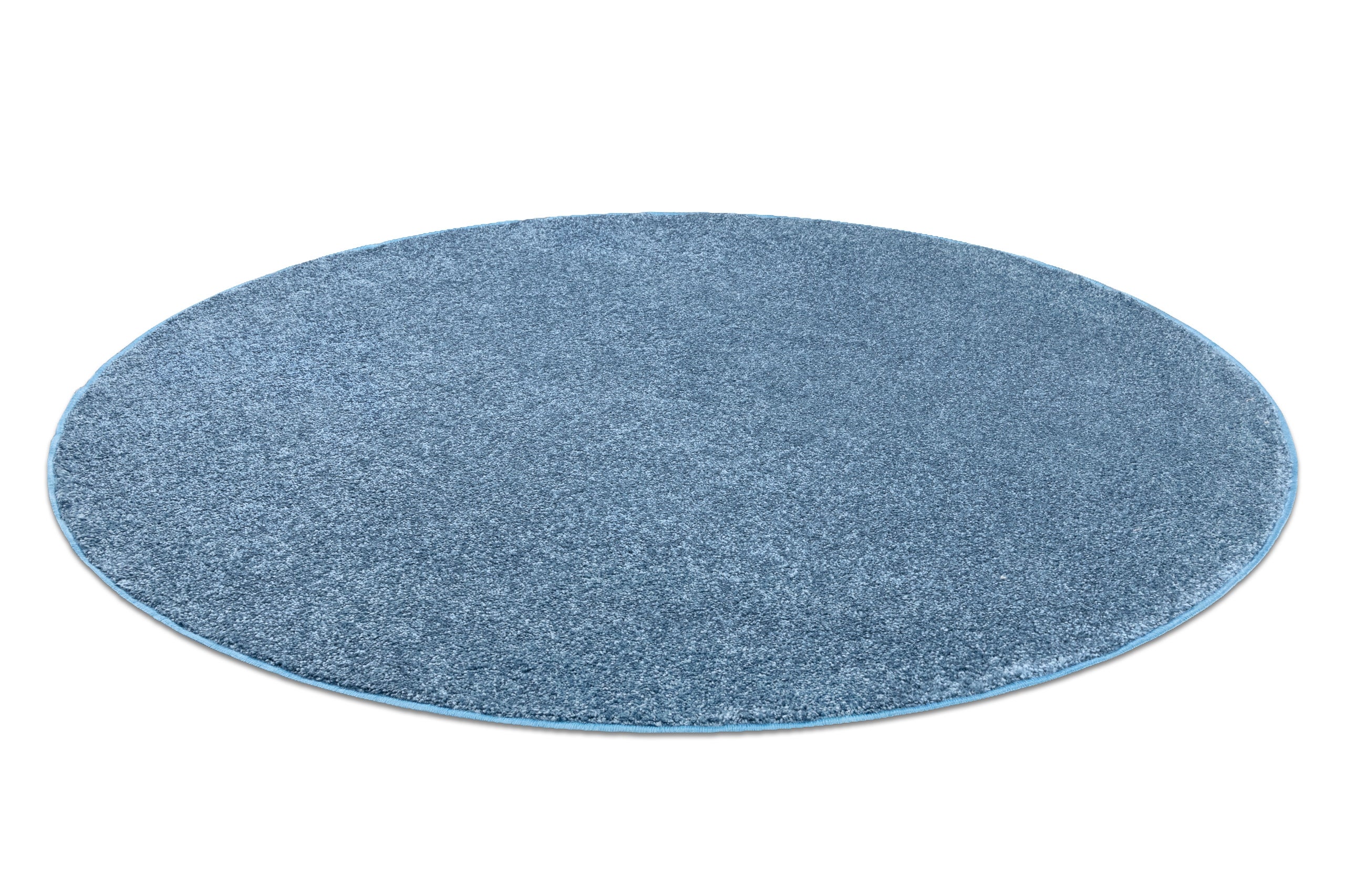 TAPIS cercle SANTA FE bleu 74 plaine couleur unie cercle 100 cm - 4