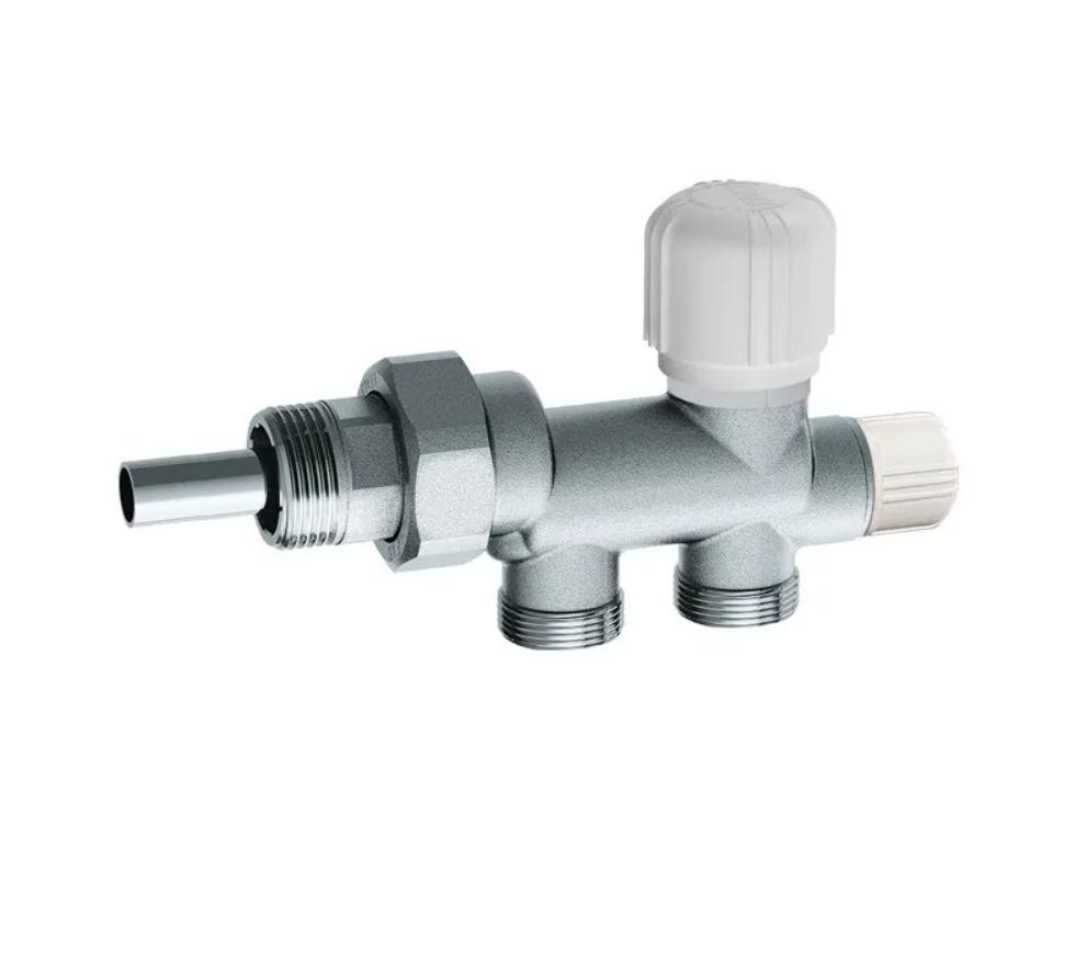 Válvula para radiadores monotubo termoestables cromados FAR 1420