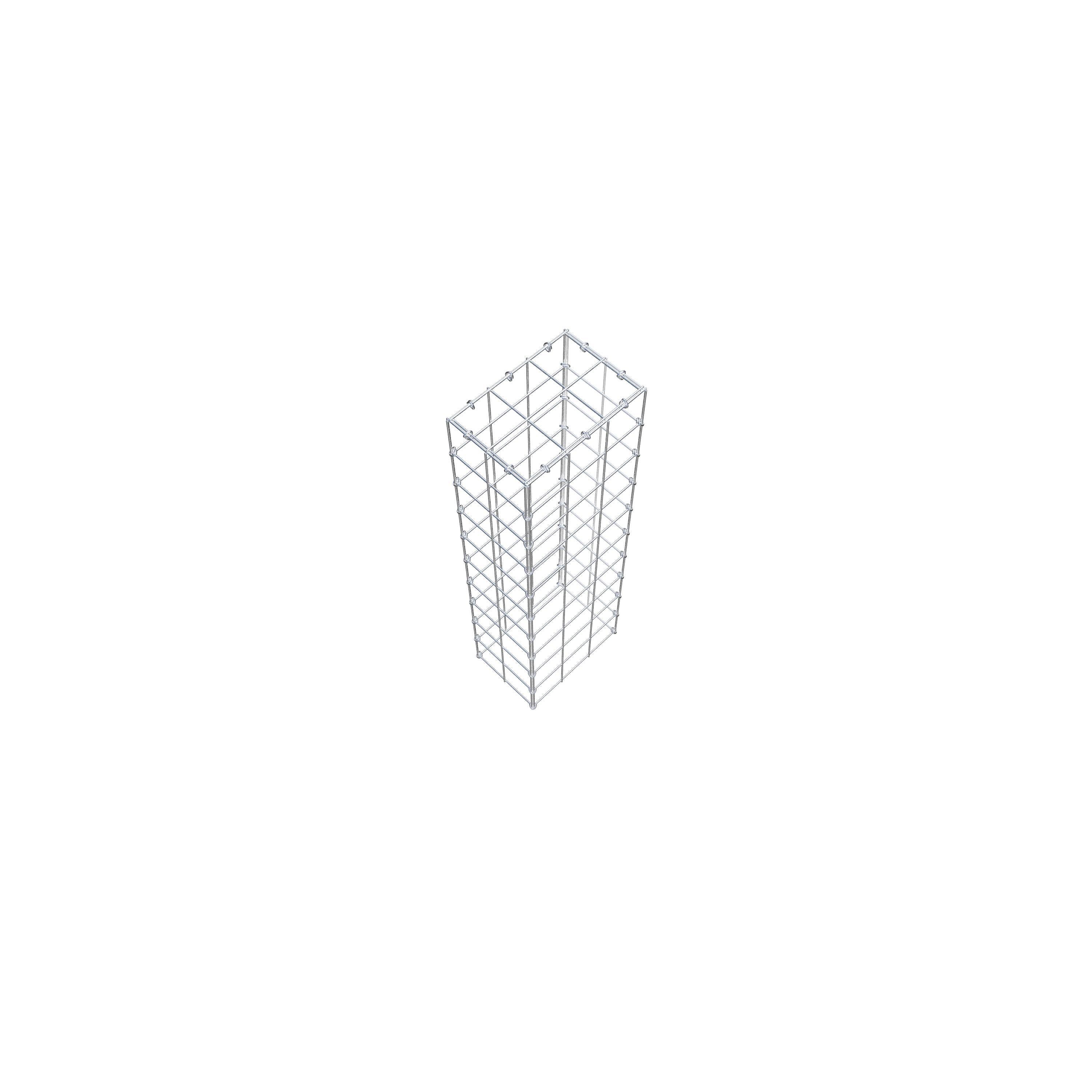 Gavión para apilar en acero galvanizado 100x20x30cm (LxAxP), malla 10 x 10cm, Anillo en C, sin rejilla inferior - 4