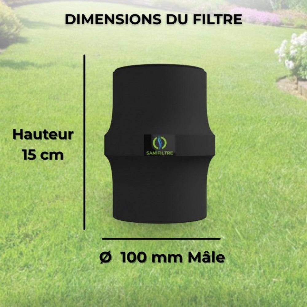 Filtre Anti-Odeurs Haute Performance au Charbon Actif Anti-H2S, diametre 100 mm, Solution Sans Collage, pour Fosse Septique & Toutes Eaux - 8