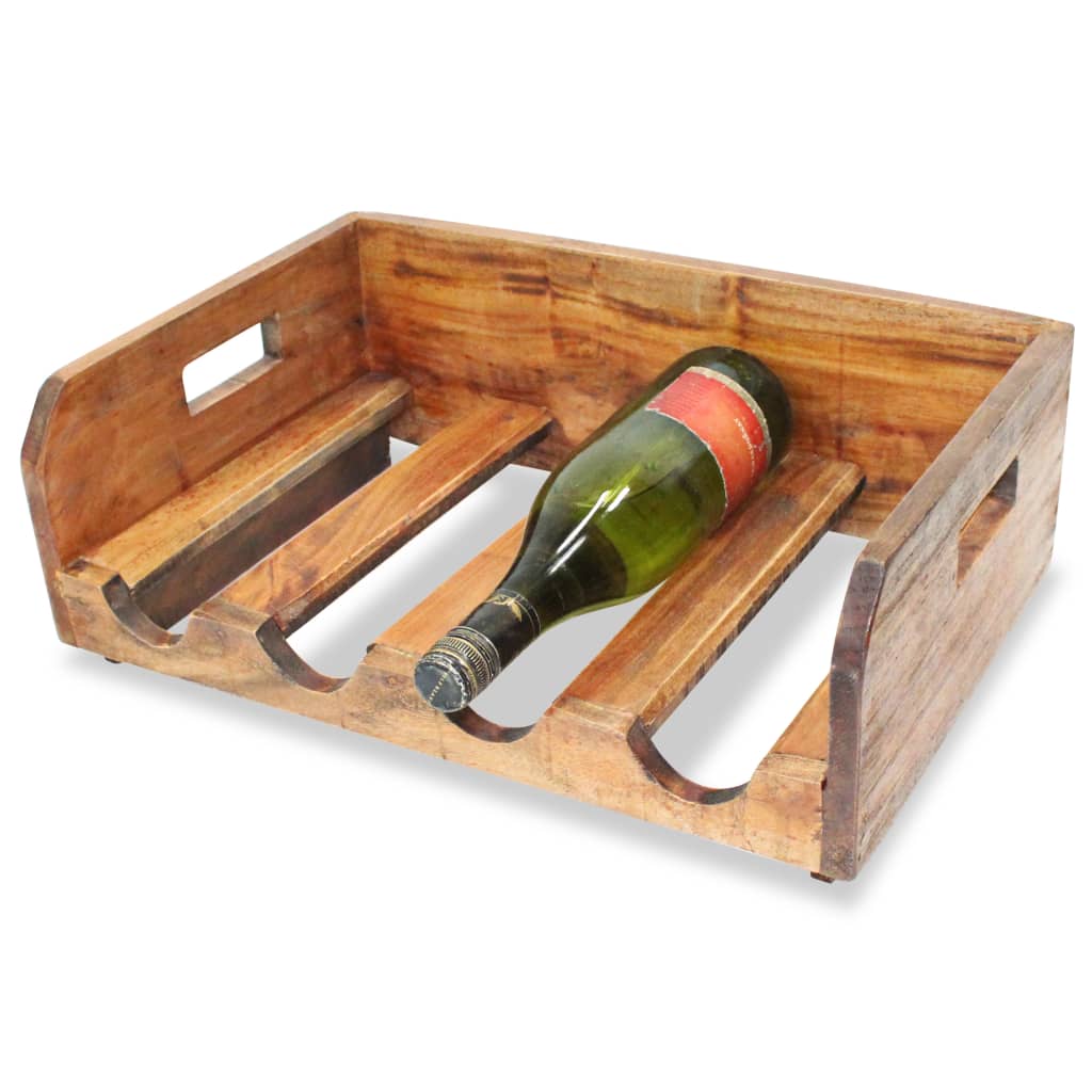 Generic Casier à Vin Pour 16 Bouteilles En Bois Massif Recyclé Pour Meubles, Armoires, Rangement, Casiers à Vin, Marron, 26,3 Kg