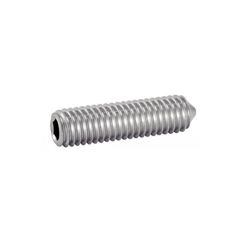 Vis Creuse Vis à métaux sans tête hexagonale creuse bout pointeau inox A2 ISO 4027 ...