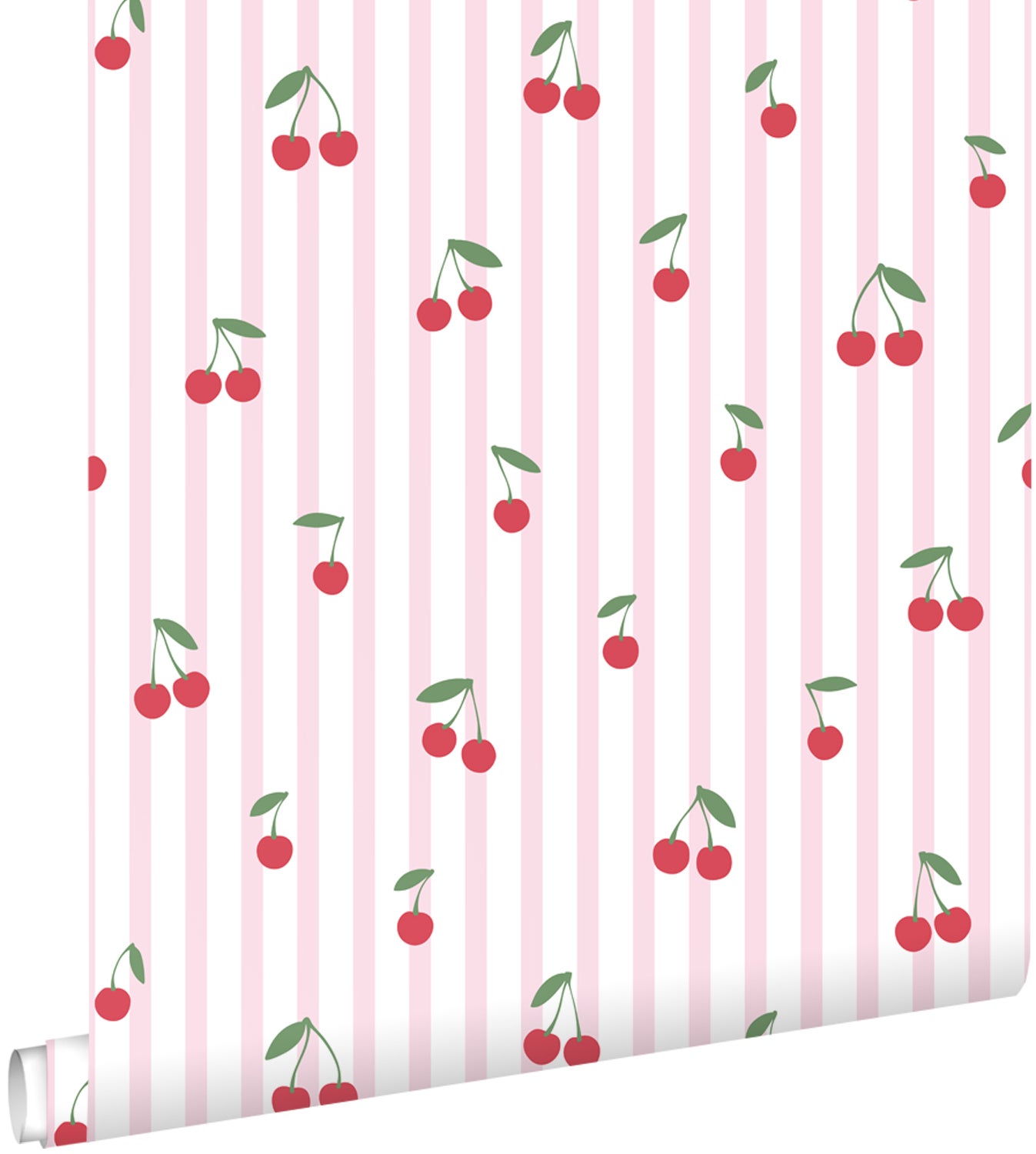 Tapeta z wiśniami jasnego różu - 50 x 900 cm - ESTAHOME