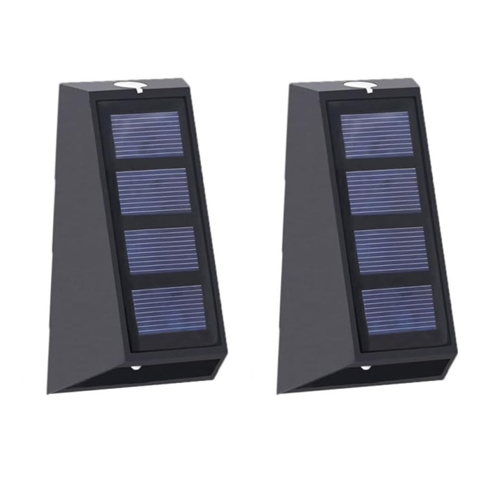2 automatycznie zmieniające kolor solarne lampy zewnętrzne ścienne do ogrodzeń i ogrodów.