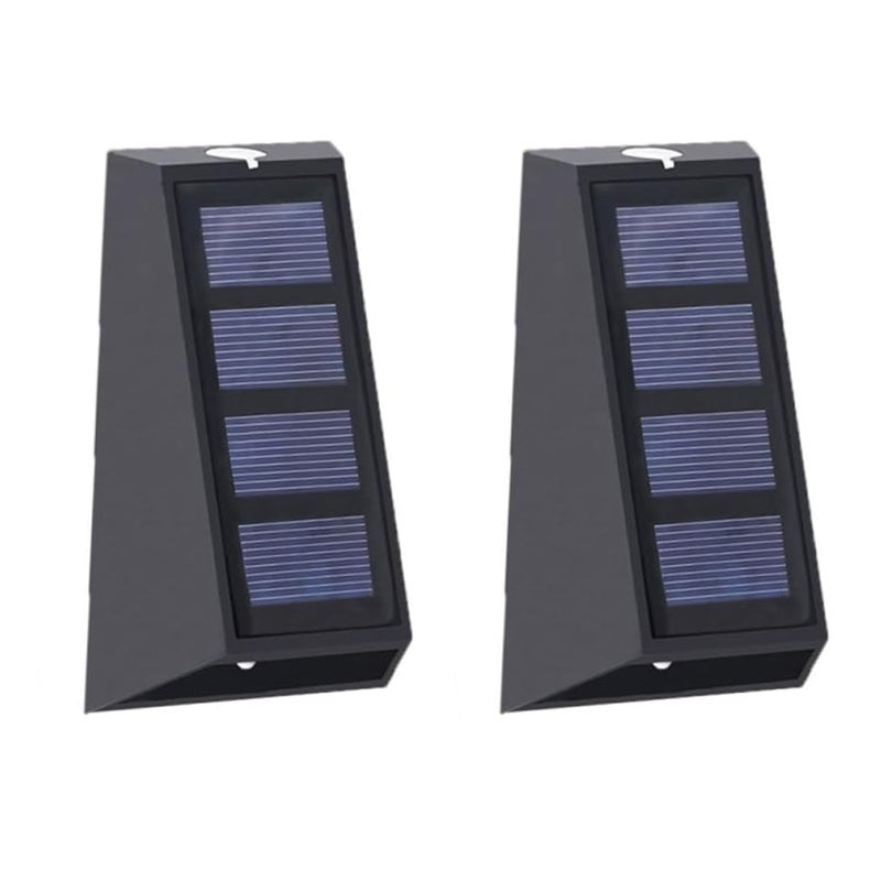 2 automatycznie zmieniające kolor solarne lampy zewnętrzne ścienne do ogrodzeń i ogrodów.