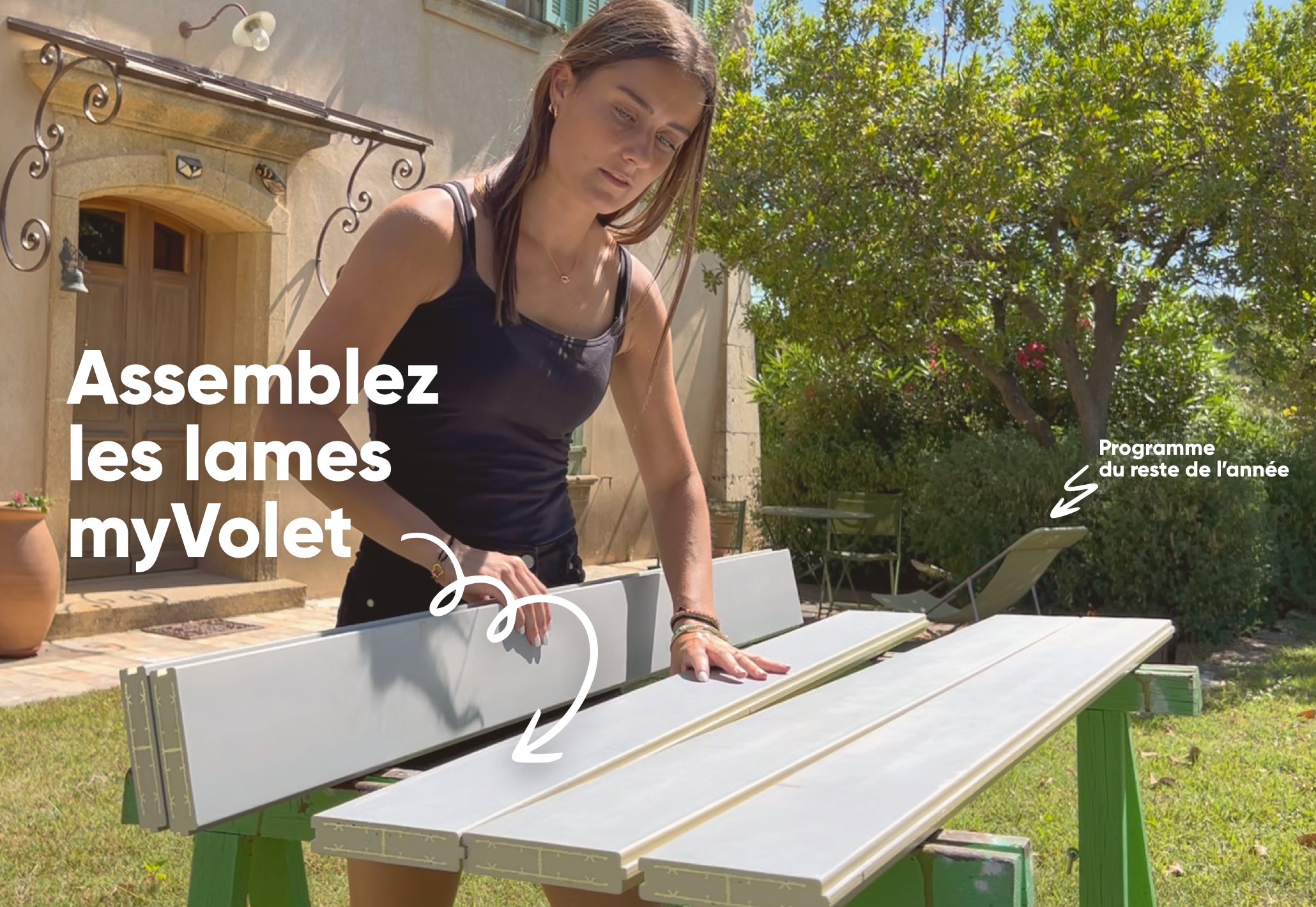myVolet - Kit volet battant sans entretien - Prêt à assembler - 2VT - H228cm - L144cm - 3