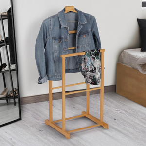 Valet De Chambre (portemanteau) En Bambou - Design Tendance - Pour Vêtements Du Lendemain
