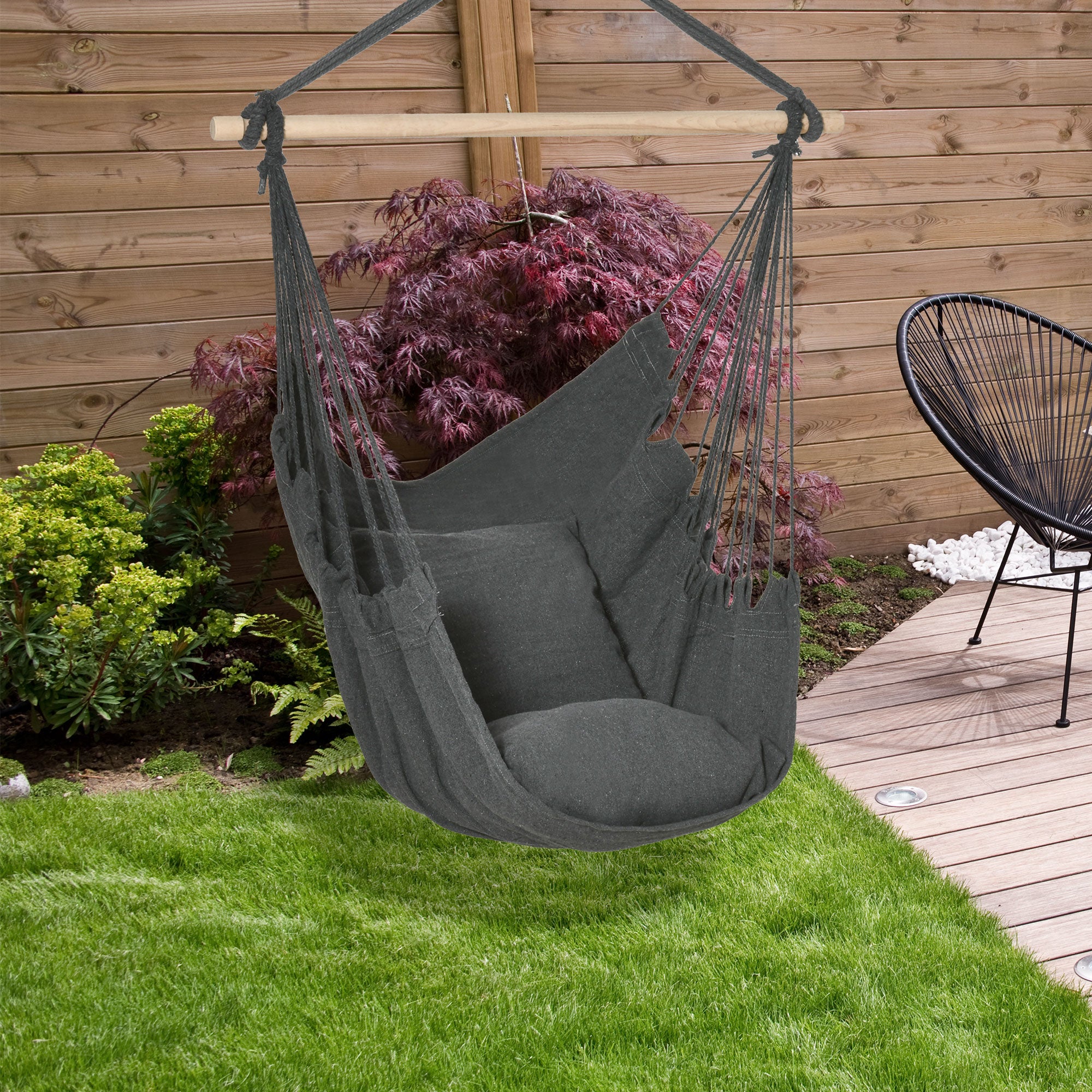 Chaise hamac Tissu mélangé en coton polyester Outsunny - 2