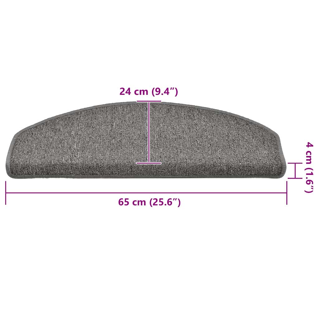 Tapis d'escalier 30 pcs | Paillasson d'escalier | Tapis de marche gris foncé 65x24x4 cm CFW451322 - 8