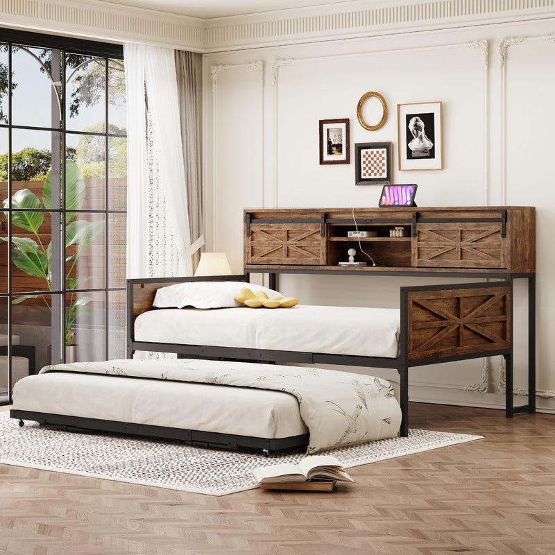 Divano letto in ferro battuto 90x200cm con divano letto