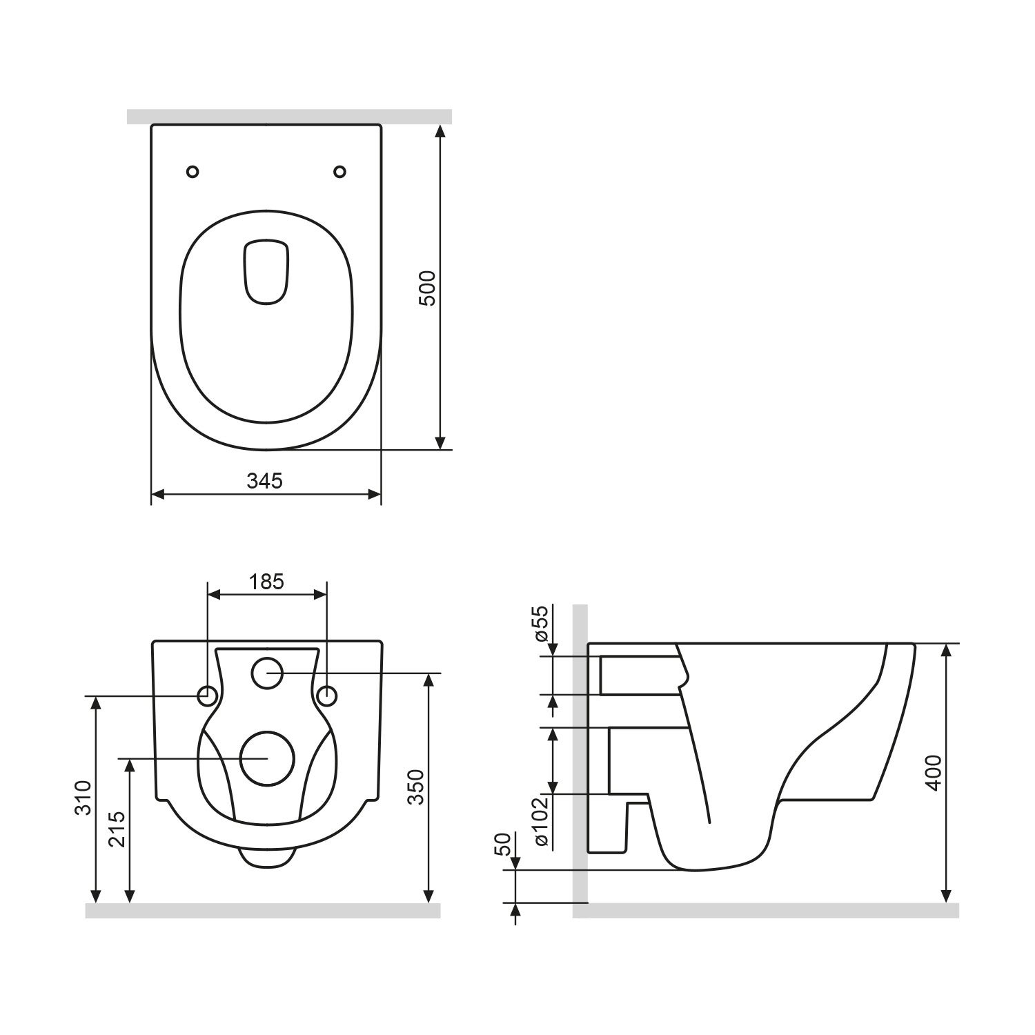 Pack WC suspendu bâti mural et cuvette Plaque Carrée Blanche, Pack WC Bati-support AM.PM X-Joy S - 12
