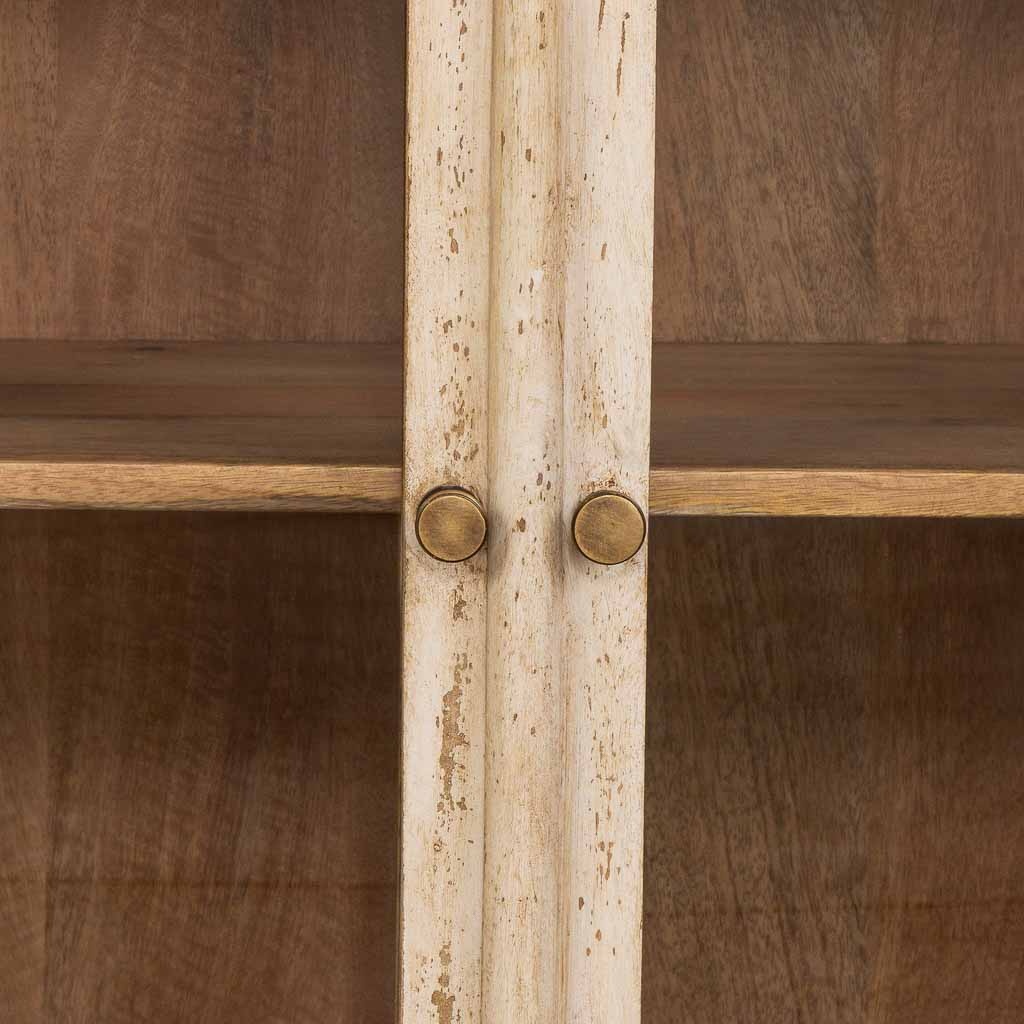 Credenza in legno beige fatta a mano 85x40x100h cm - 8