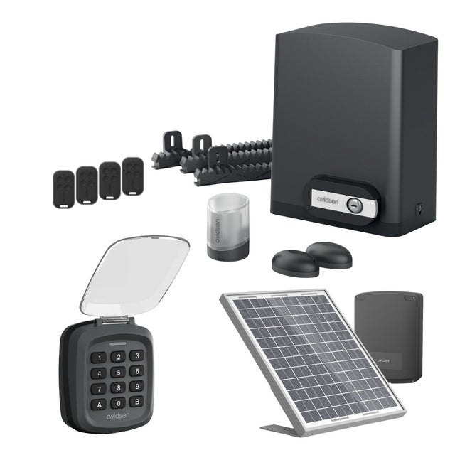 Motorisation solaire Avidsen Orea 550 avec digicode pour portail coulissant