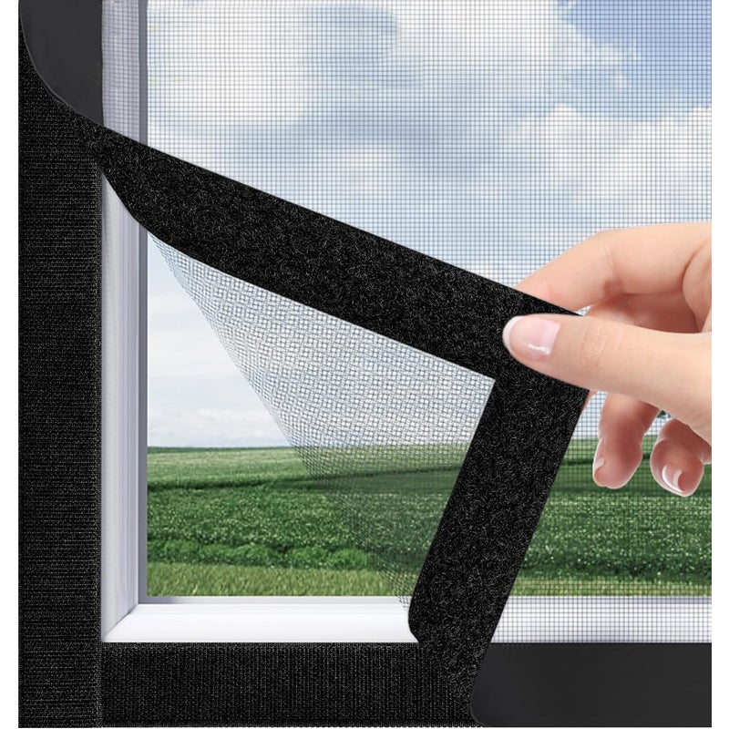 Moskitiera okienna 70x100cm Moskitiera okienna czarna Moskitiera okienna rolowana transparentna z taśmą