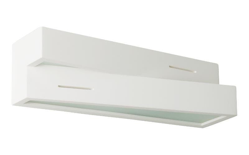 Kinkiet ścienny Bruno biały 2xG9x40W wym: 10 x 35 x 35 cm ceramika / gips IP20 Lampex