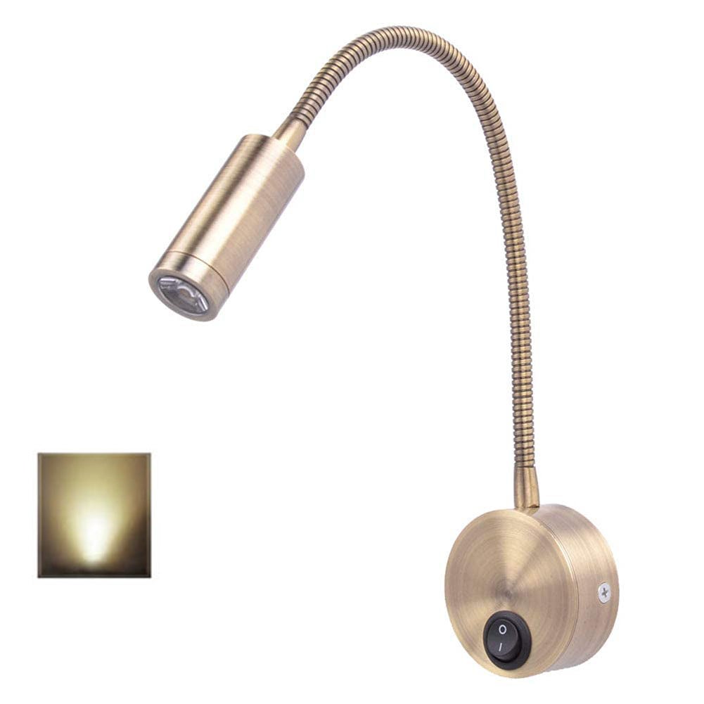 Lampe Murale LED LUMINTURS Avec Port USB - Col De Cygne - 3W 12/24V - Noire