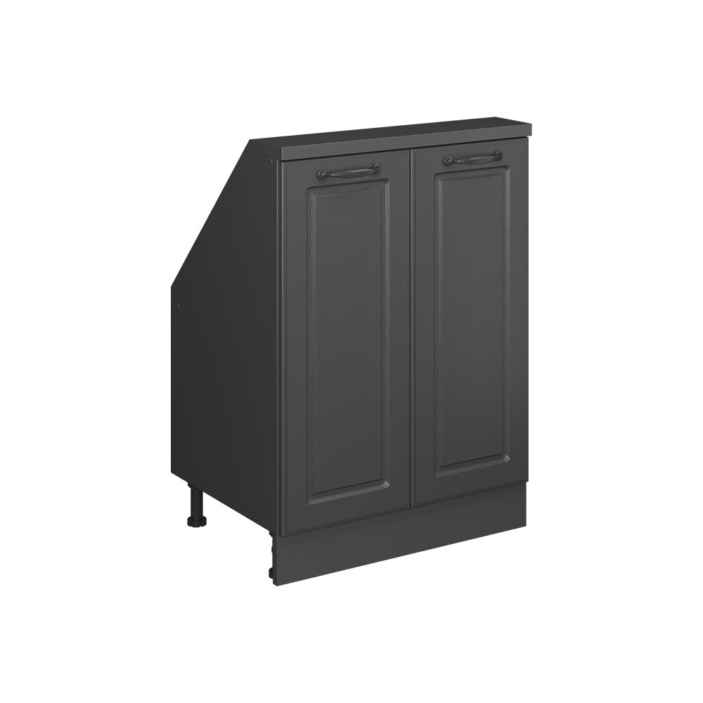 Vicco Szafka kuchenna na dach skośny R-Line, Antracytowy domek wiejski, 60 cm z 2 drzwiami