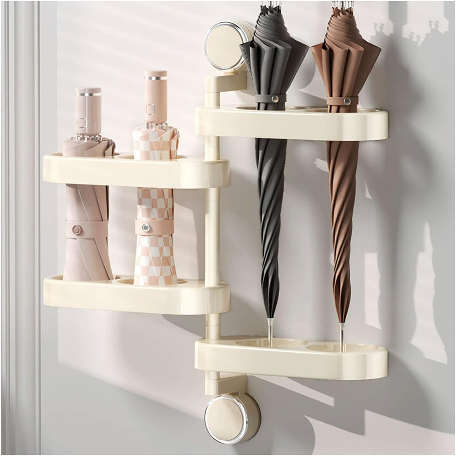 ABOOFAN Porte-Parapluies Mural Adhésif Avec Bac à Eau - Support De Rangement Compact Et Pratique Pour Entrée