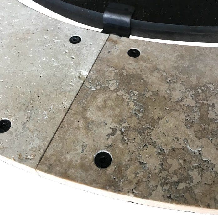 Brasero plancha diamètre 85cm + 1 anneau de pierre - 82KG - chassis haut en acier corten et plancha en acier alimentaire de 10mm - 3