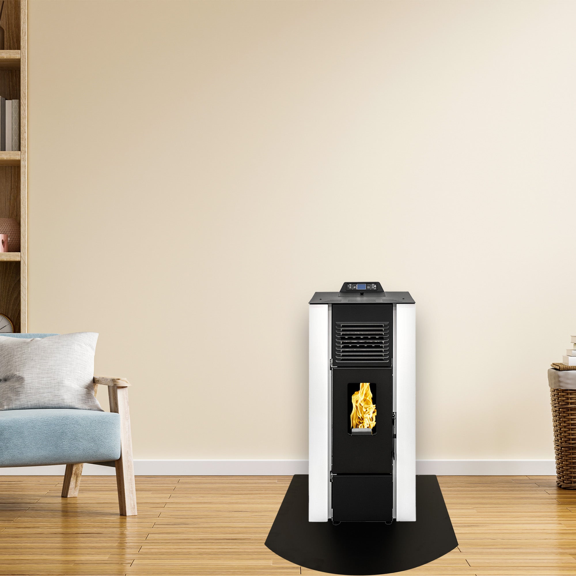 Protecteur de Sol 80x90 cm sous Poêle à Bois et à Granulés Sannover - 2