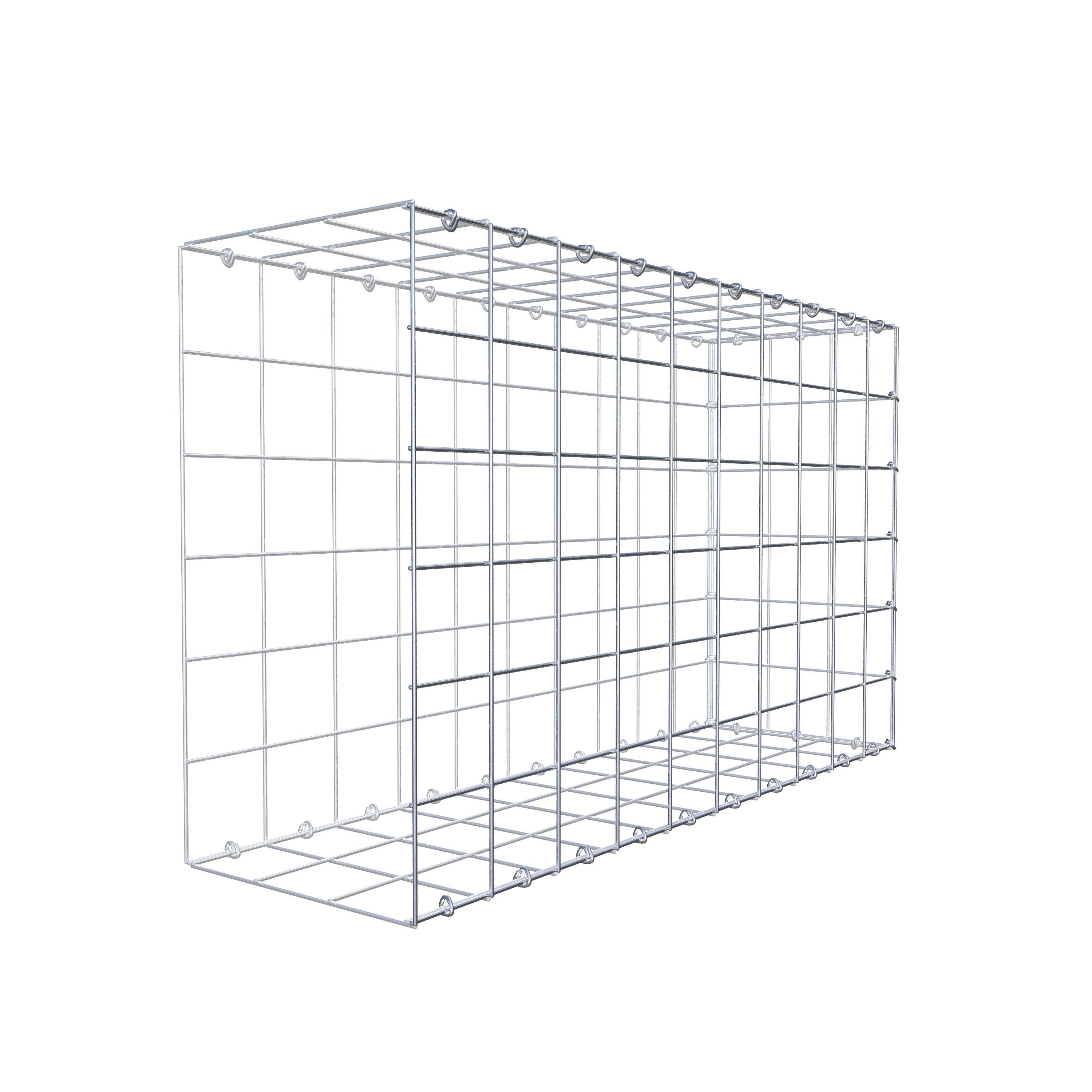 Gavión para alargar en acero galvanizado 100x60x30cm (LxAxP), malla 10 x 10cm, Anillo en C, sin rejilla frontal - 6