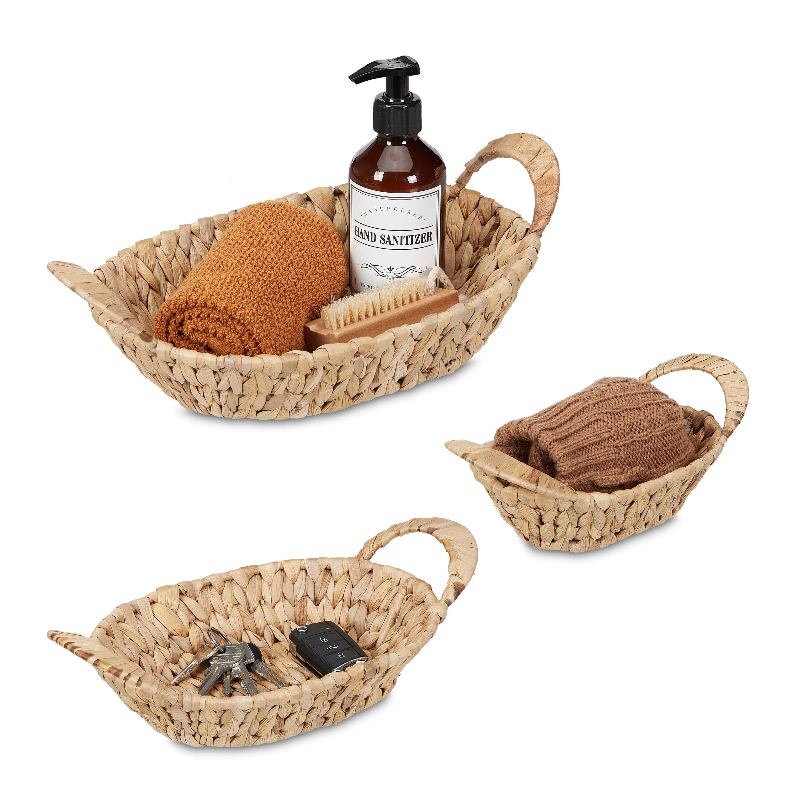 Lot De 3 Corbeilles Noires Cetomo 7,2L - Bureau, Salle De Bain, Cuisine
