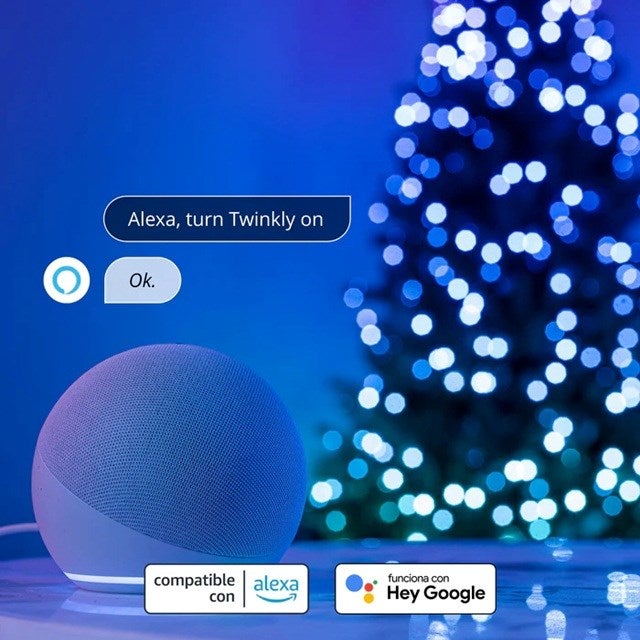 TWINKLY Guirlande Bougie connectée IP20 12m 200 LEDS RGB fil vert CANDIES - 5