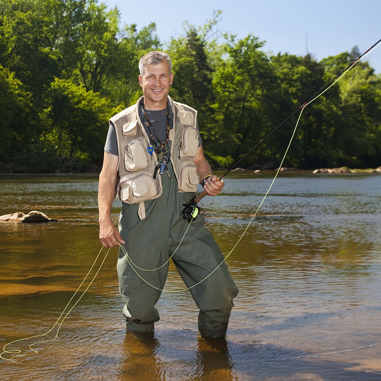 Waders avec crochet Pantalon de pêche Denier Nylon Pantalon de bassin avec caoutchouc Bottes de wading Nylon Taille 46 - 5