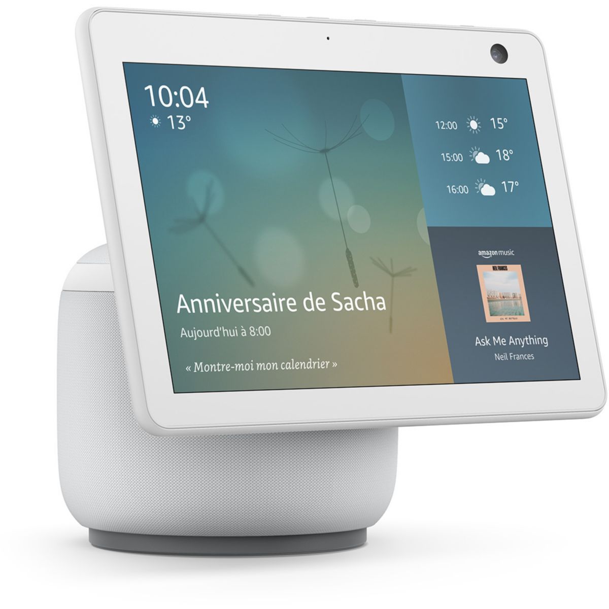 Assistant vocal AMAZON Echo Show 10 Blanc | Leroy Merlin