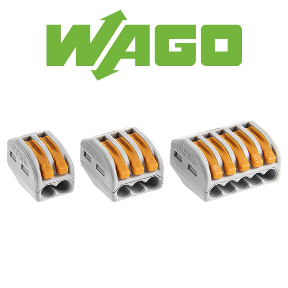 Mallette bornes Wago S222, 80 pièces (45x2E, 30x3E, 5x5E), levier, CAGE CLAMP®, 32 A, 400 V, fils jusqu'à 4 mm² - 2