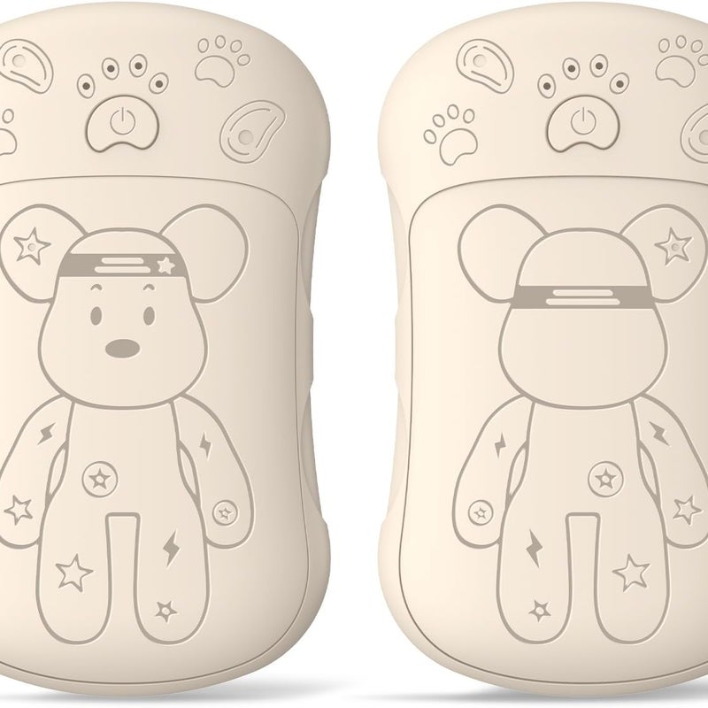 Ogrzewacze do rąk z akumulatorem (opakowanie 2 szt.), elektryczny ogrzewacz do rąk 2 w 1, ogrzewanie dwustronne, odpowiedni dla mężczyzn i kobiet, be