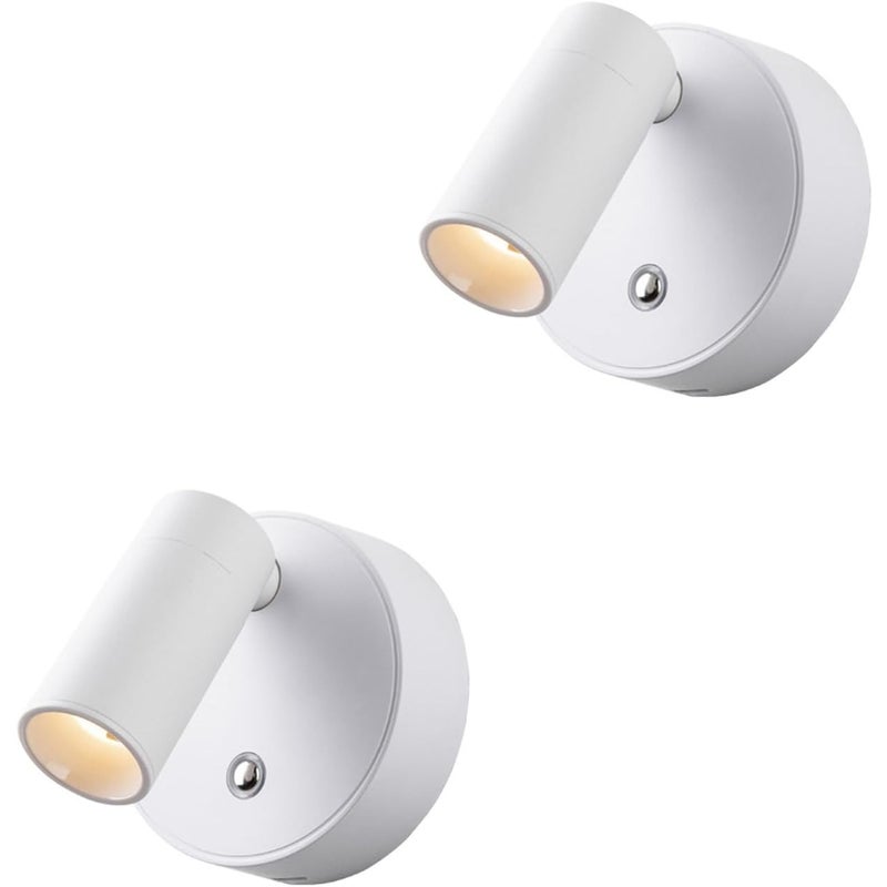 Kinkiet LED, ściemnialny, sterowany dotykowo, 2700K-6500K, oświetlenie ścienne z możliwością ładowania przez USB, do salonu, sypialni, korytarza (2 sz