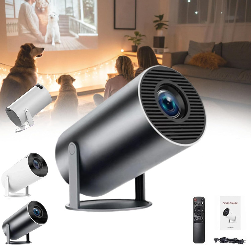 Support Projecteur Multifonction Universel - Réglable 360° + 160°, Stable Et Antidérapant (Noir)