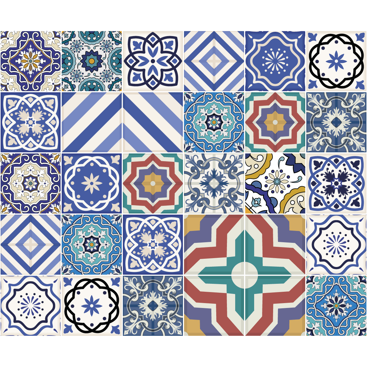 30 vinilo baldosas azulejos Elettra - adhesivo de pared - revestimiento sticker mural decorativo - 30stickers20x20cm - 2