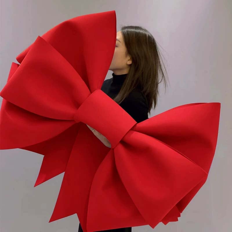2 un Laço Vermelho Extra Grande em EVA leve e durável – Decoração Natal, Casamento, Dia dos Namorados, Ano Novo, Presente ou Casa - 2