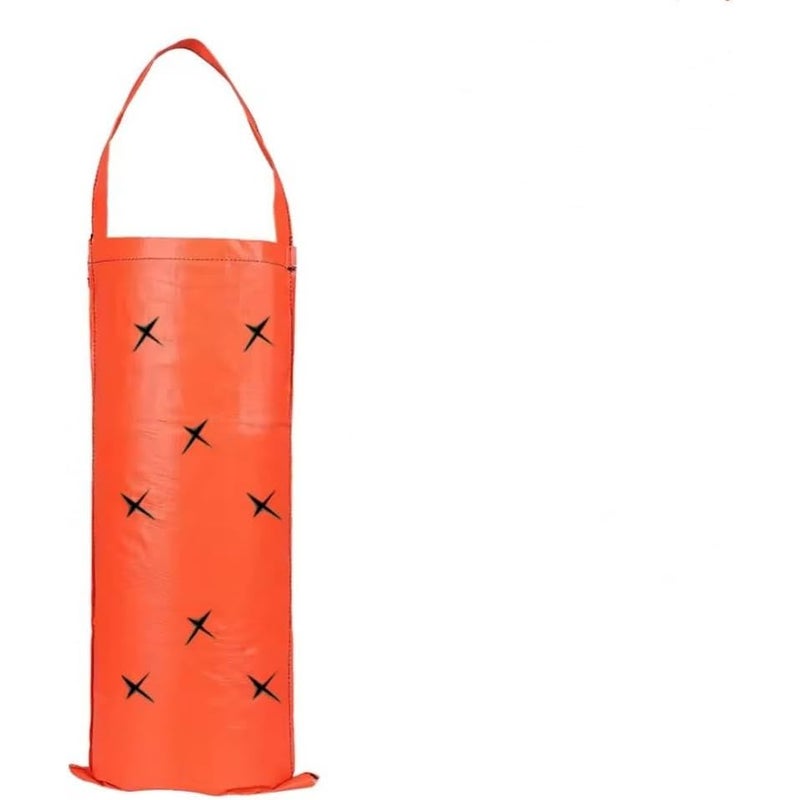 Worki do uprawy truskawek (w zestawie 2 szt.) Wiszące worki do uprawy roślin/ziół/kwiatów/warzyw (pomarańczowe)