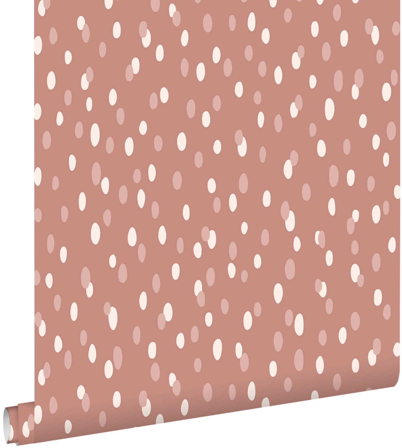 Tapeta kropki starego różu - 50 x 900 cm - ESTAHOME