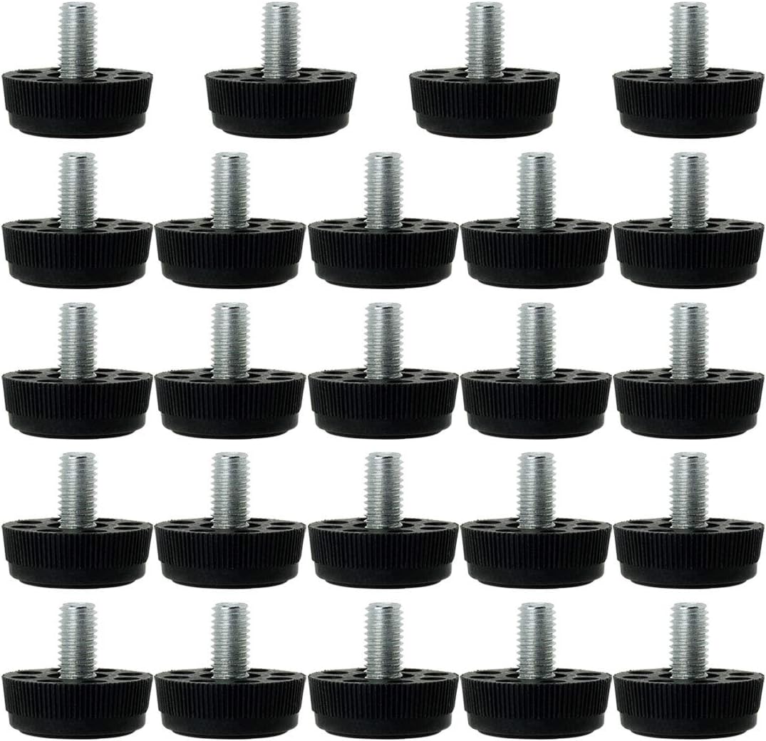 Picioare de nivelare reglabile M8 x 13 x 30 mm, 24 buc., protector de podea pentru mobilier, pentru picioare de masă de catering la domiciliu