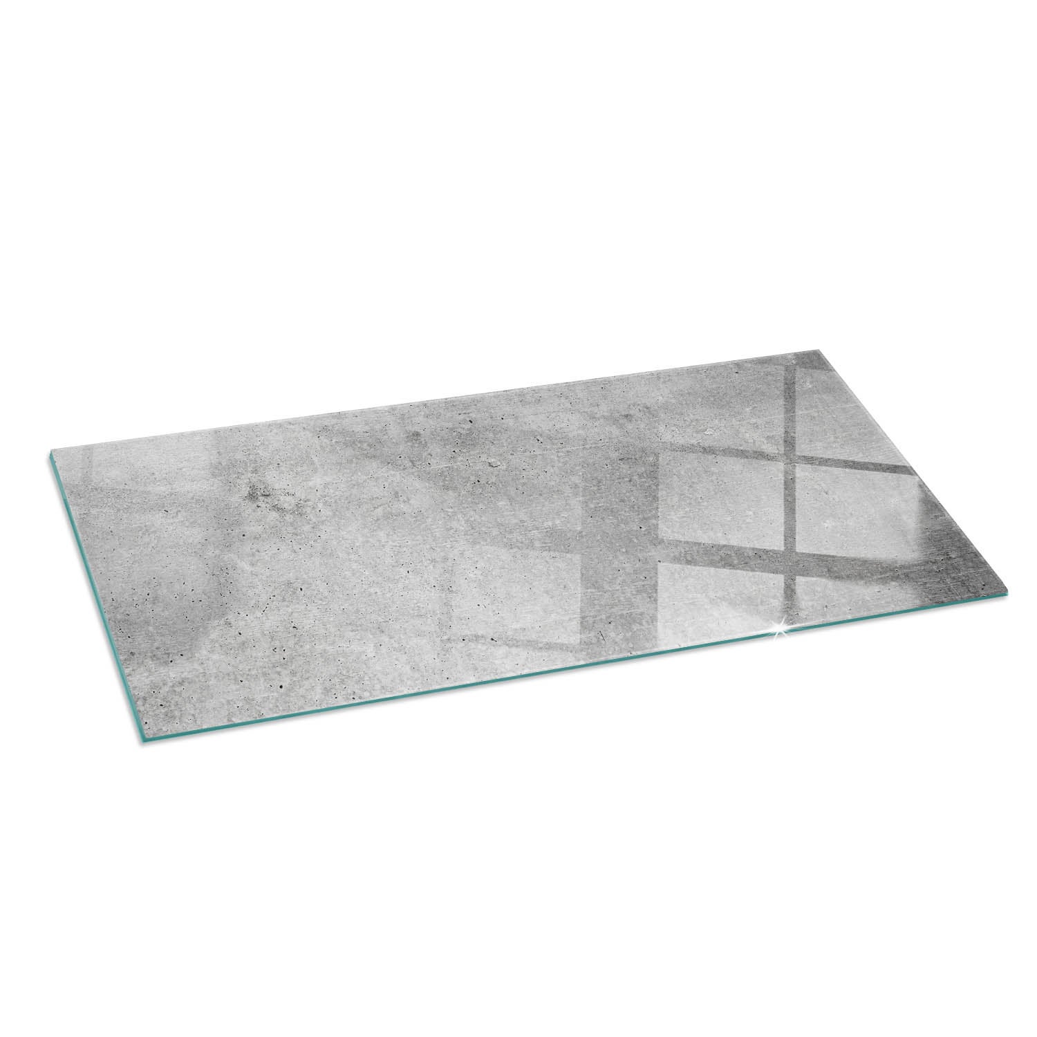 Szkło hartowane na podłogę pod kominek - 125x50 cm - Tekstura surowego betonu - TULUP
