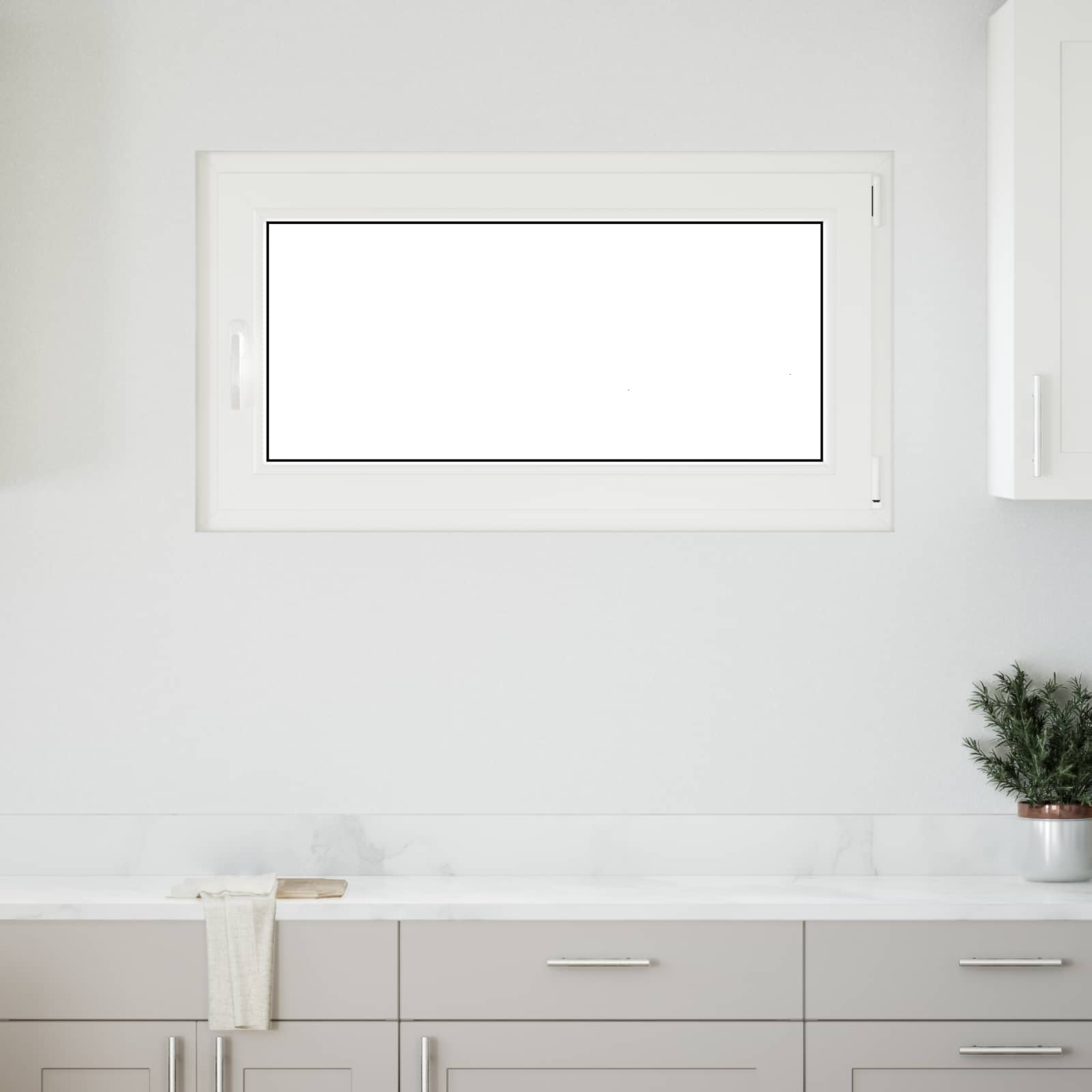 Ventana de sótano risor 110 x 50 cm pvc y vidrio