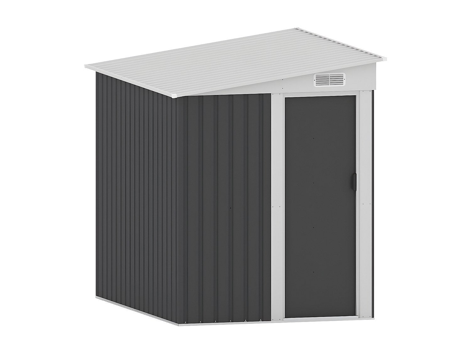 Schowek ogrodowy przyścienny z metalu/ocynkowanej stali antracytowy 3,15 m² - DAXTON