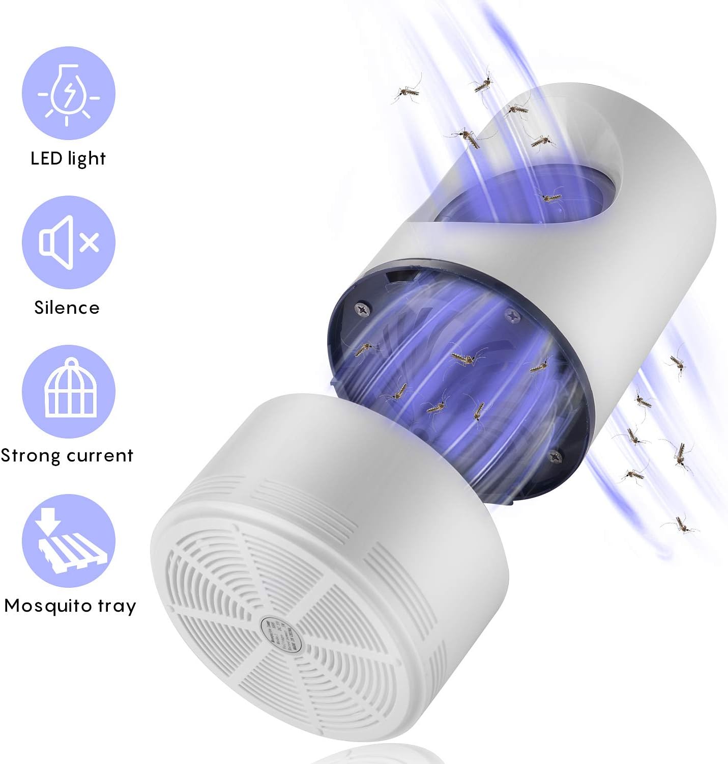 Lampe anti-moustique USB, lampe piège à moustiques, lampe anti-moustique ultraviolette 5W, pas de bruit, pas de rayonnement. - 4