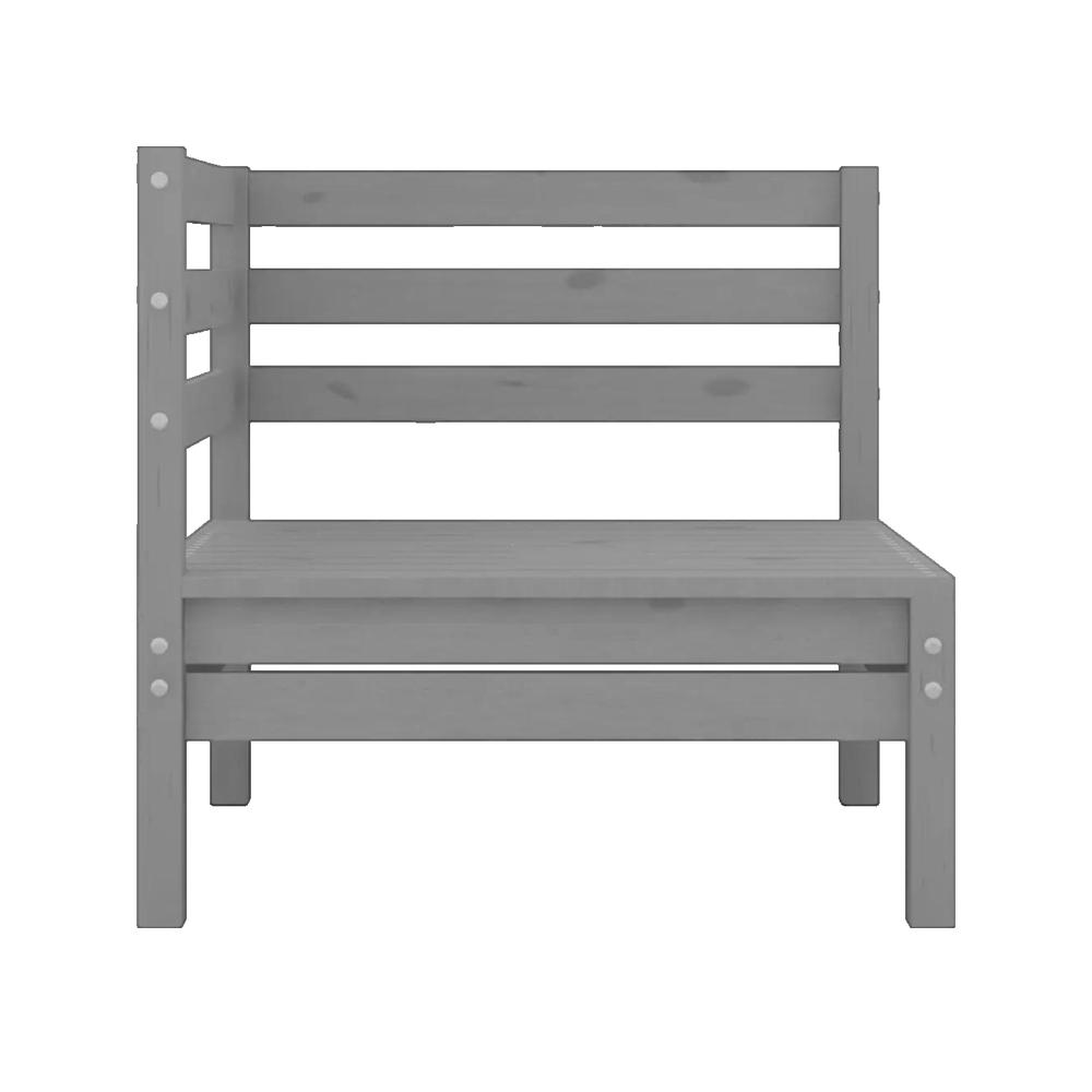 Sofa ogrodowy vidaXL Modułowy szary lite drewno sosnowe 2 miejsca