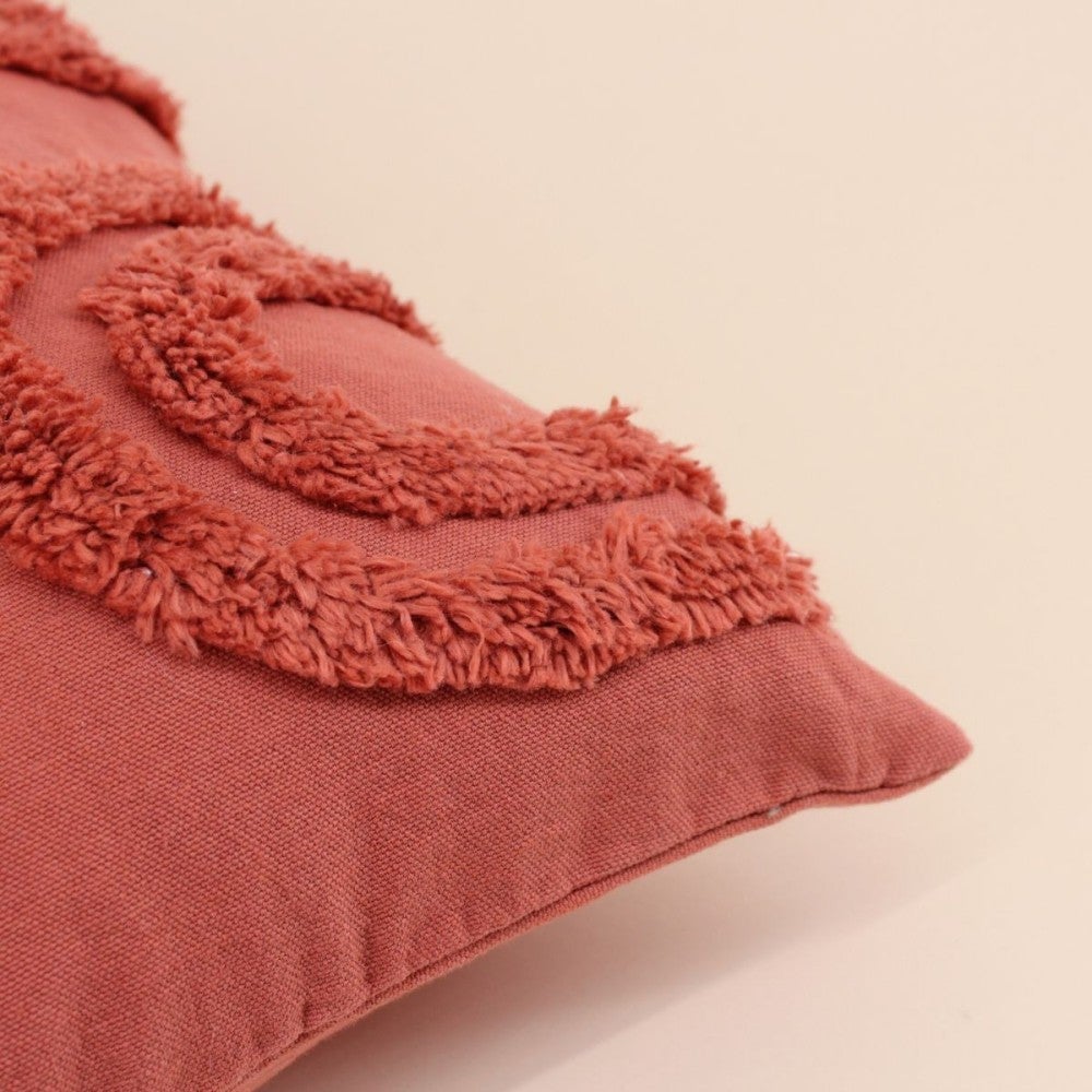 Coussin terracotta en relief 40x40cm - Ornami - 5