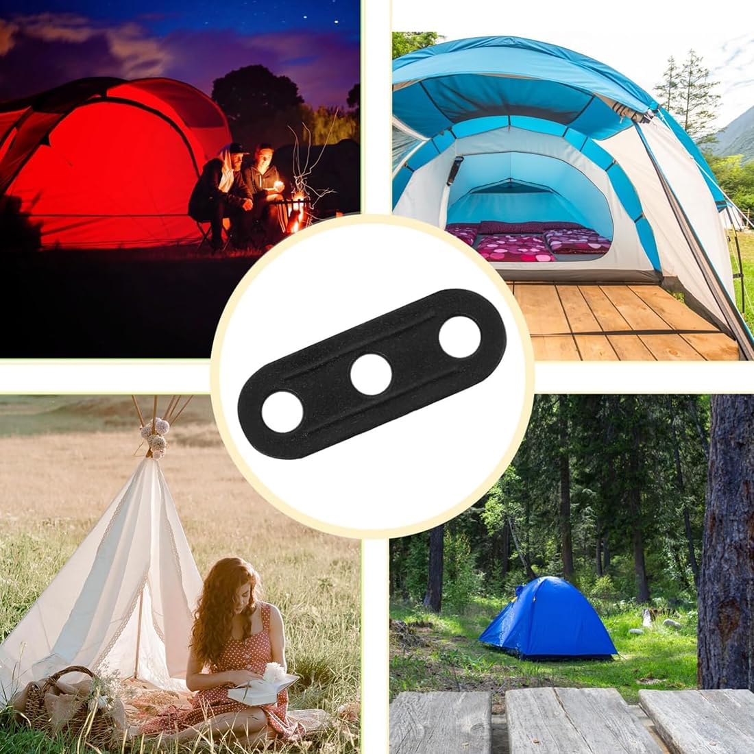 10 pièces tente de Camping Type S cordon corde boucle