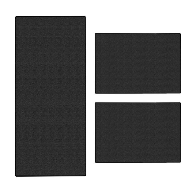 Descente de lit Sisal Sylt 3 pièces Noir 1 tapis: 67 x 330 cm + 2 tapis: 67 x 130 cm