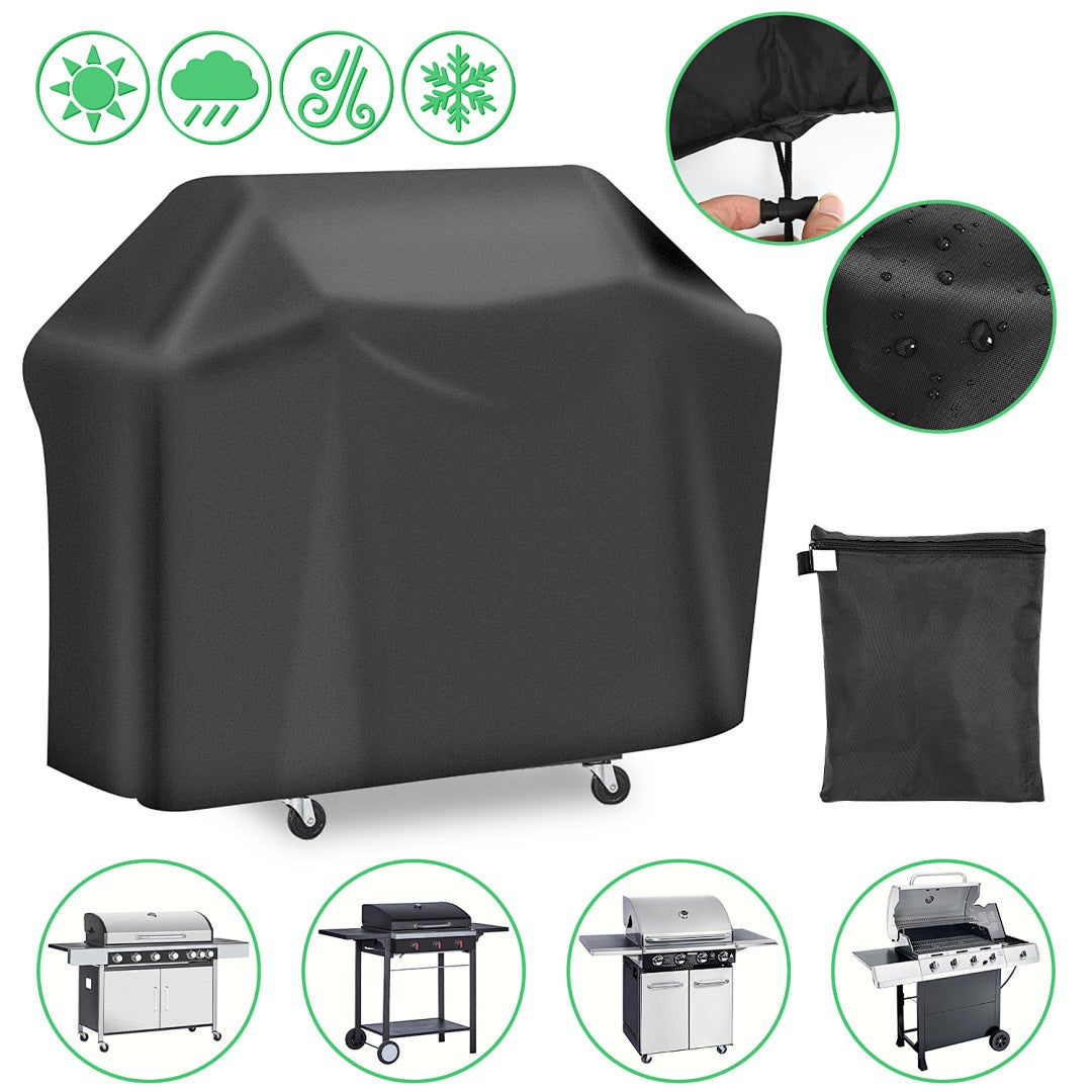 Pokrowiec ochronny na grill – Oxford 210D wodoodporny, odporny na UV i wiatr, 145×61×117 cm